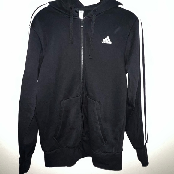 Adidas Men's Black Zip-Up Sweater medium - Picture 1 of 3